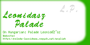 leonidasz palade business card